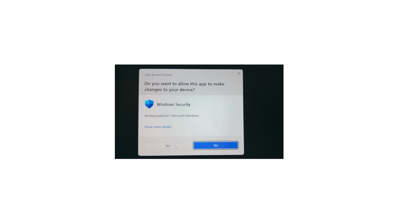 Screenshot: winsec